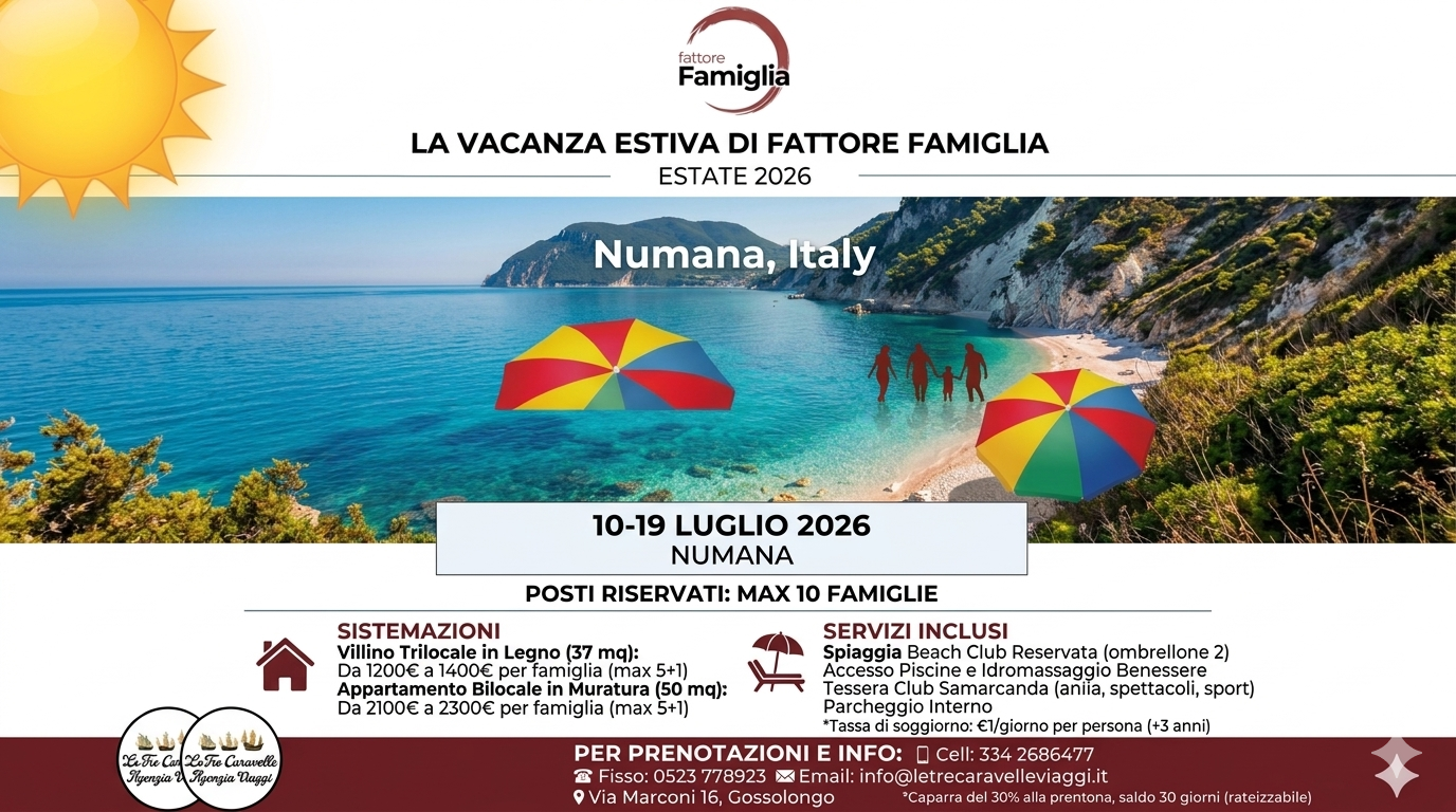 La Vacanza Estiva di Fattore Famiglia sarà a NUMANA